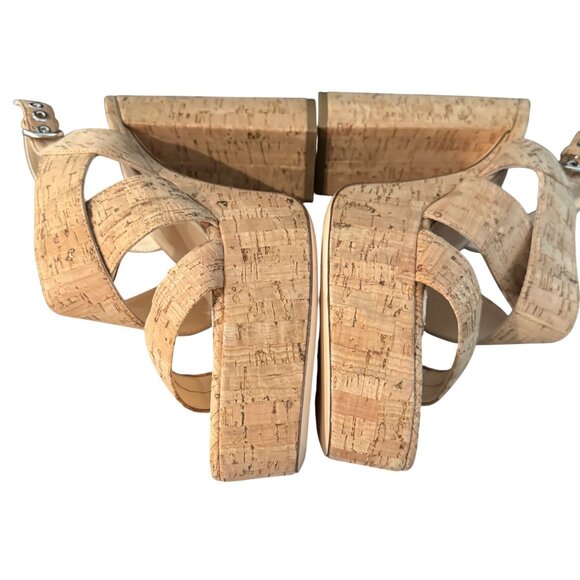 AGL Petra Platform Cork Block Heel Slingback Sandal Women's, Size 40 WORN ONCE - Picture 6 of 12